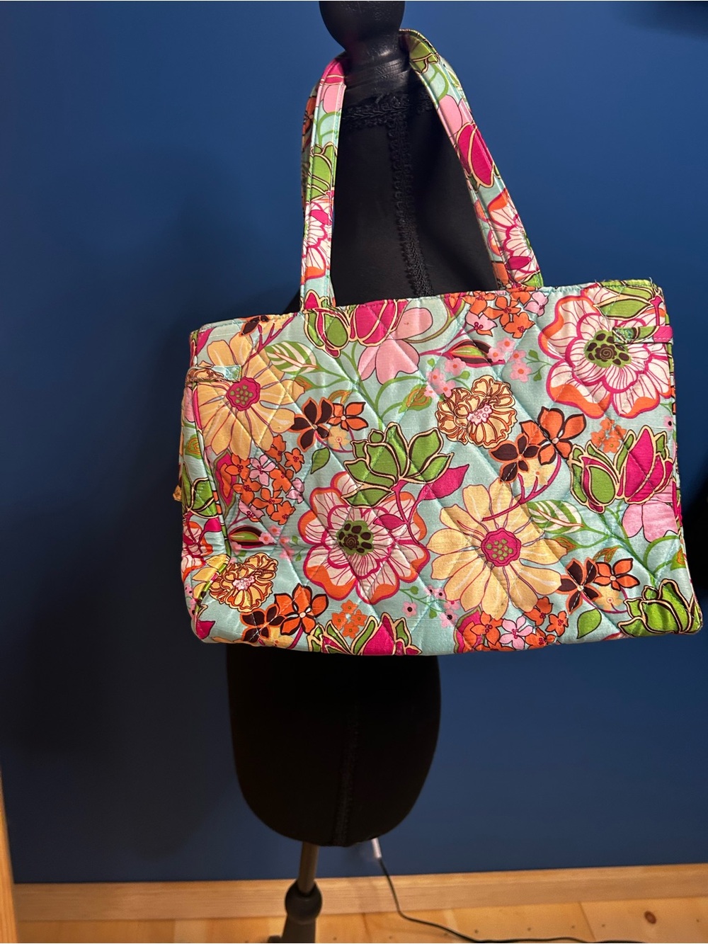 Vera Bradley Retire Floral Quilted Tote Bag in Multi-Color